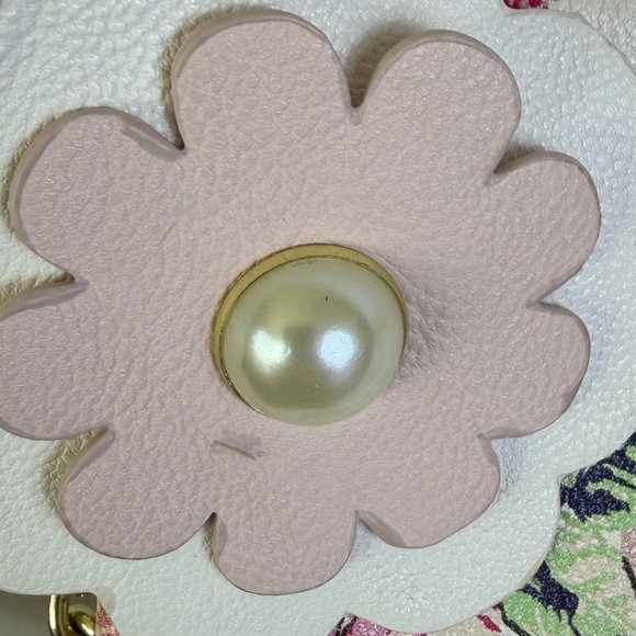 Betsey Johnson Pink Floral Crossbody with Pink Bee and Butterfly Design - Picture 10 of 10